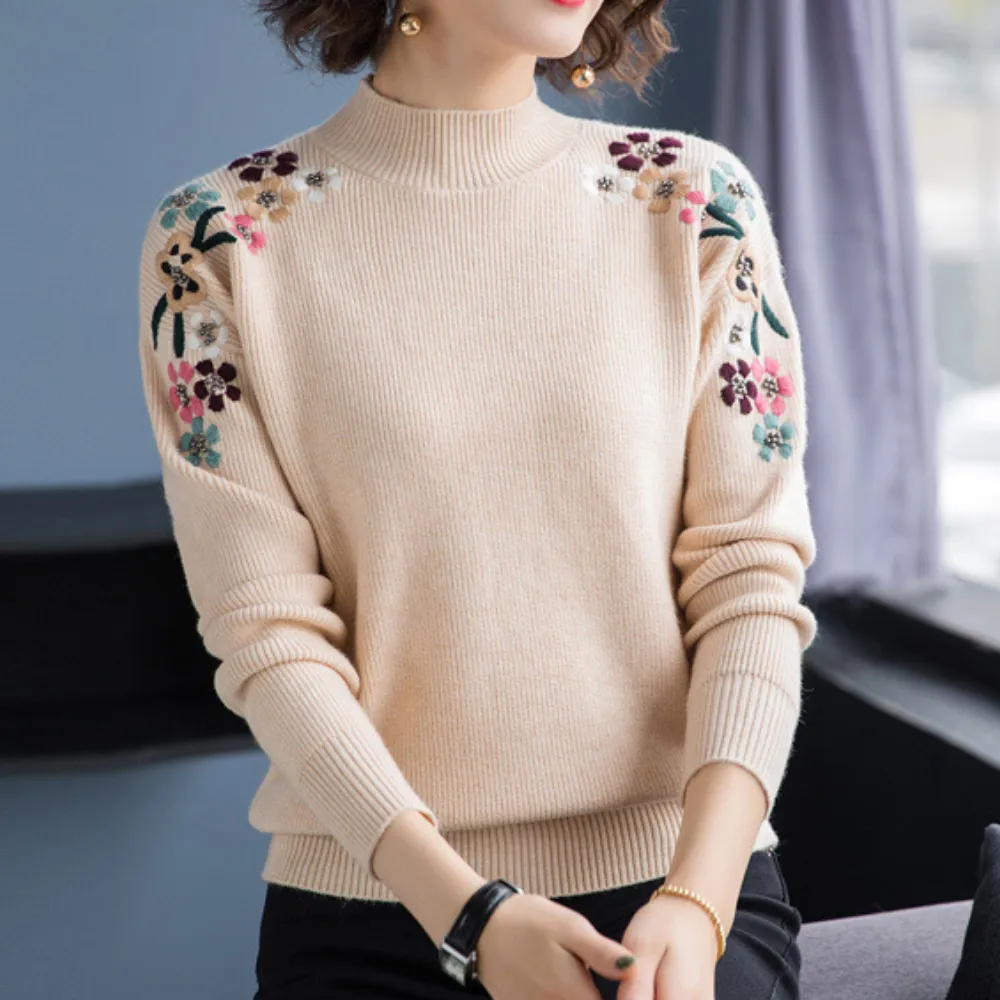 Chic Floral Women's Sweater