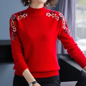 Chic Floral Women's Sweater
