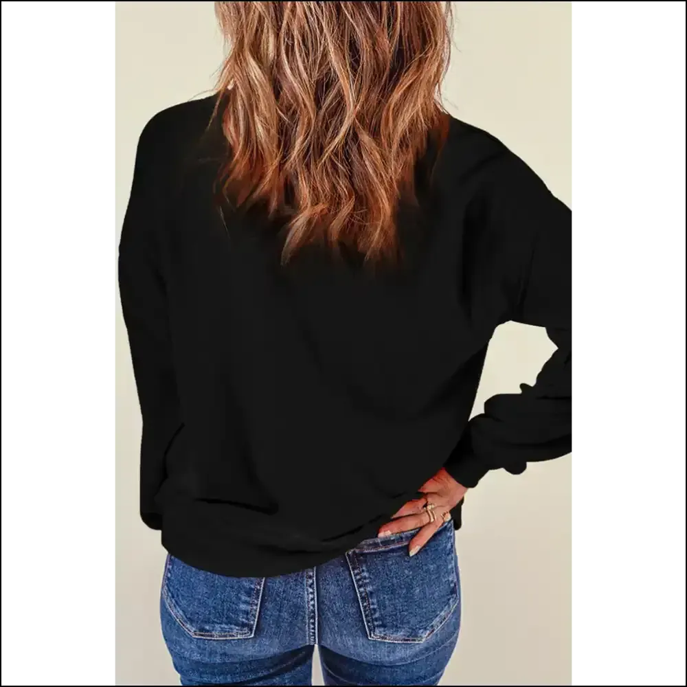 Chic Graphic Round Neck Long Sleeve Sweatshirt