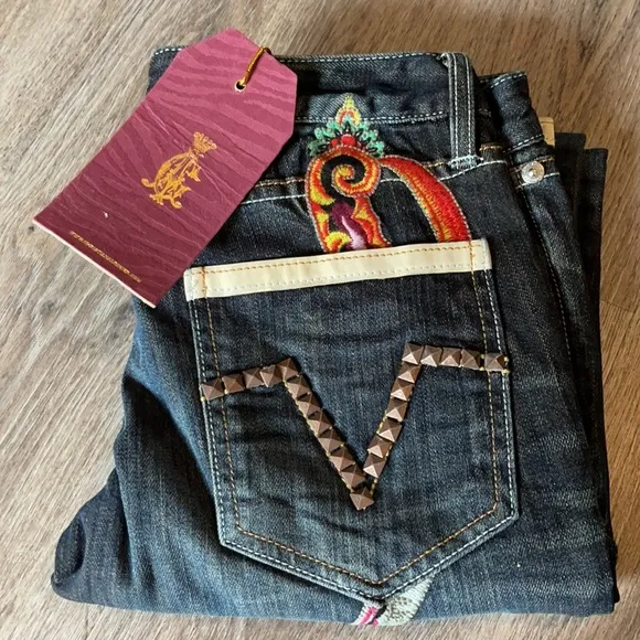 Christian Audigier Harrison Dagger Denim Jeans Size 30
