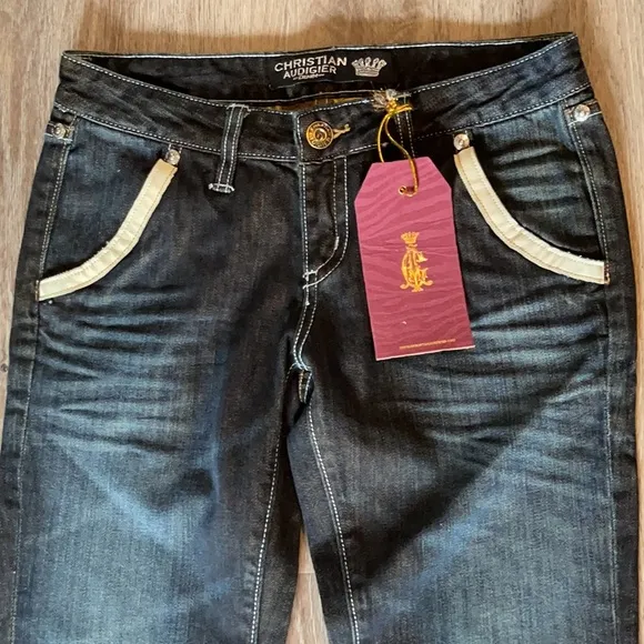 Christian Audigier Harrison Dagger Denim Jeans Size 30
