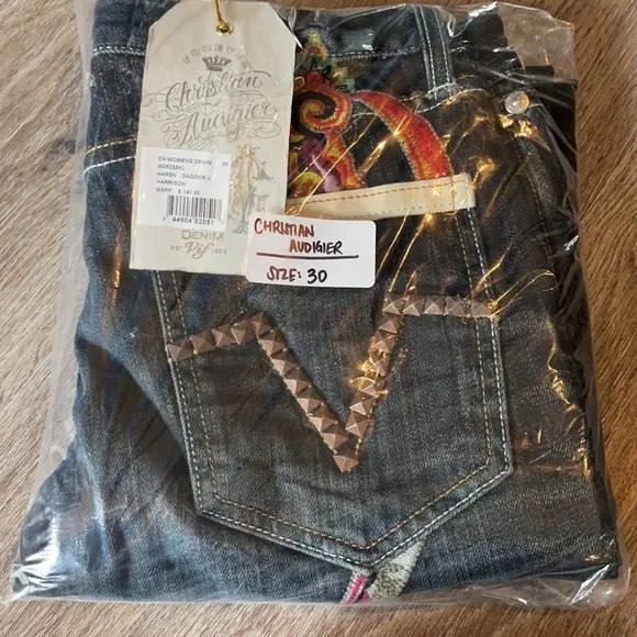 Christian Audigier Harrison Dagger Denim Jeans Size 30