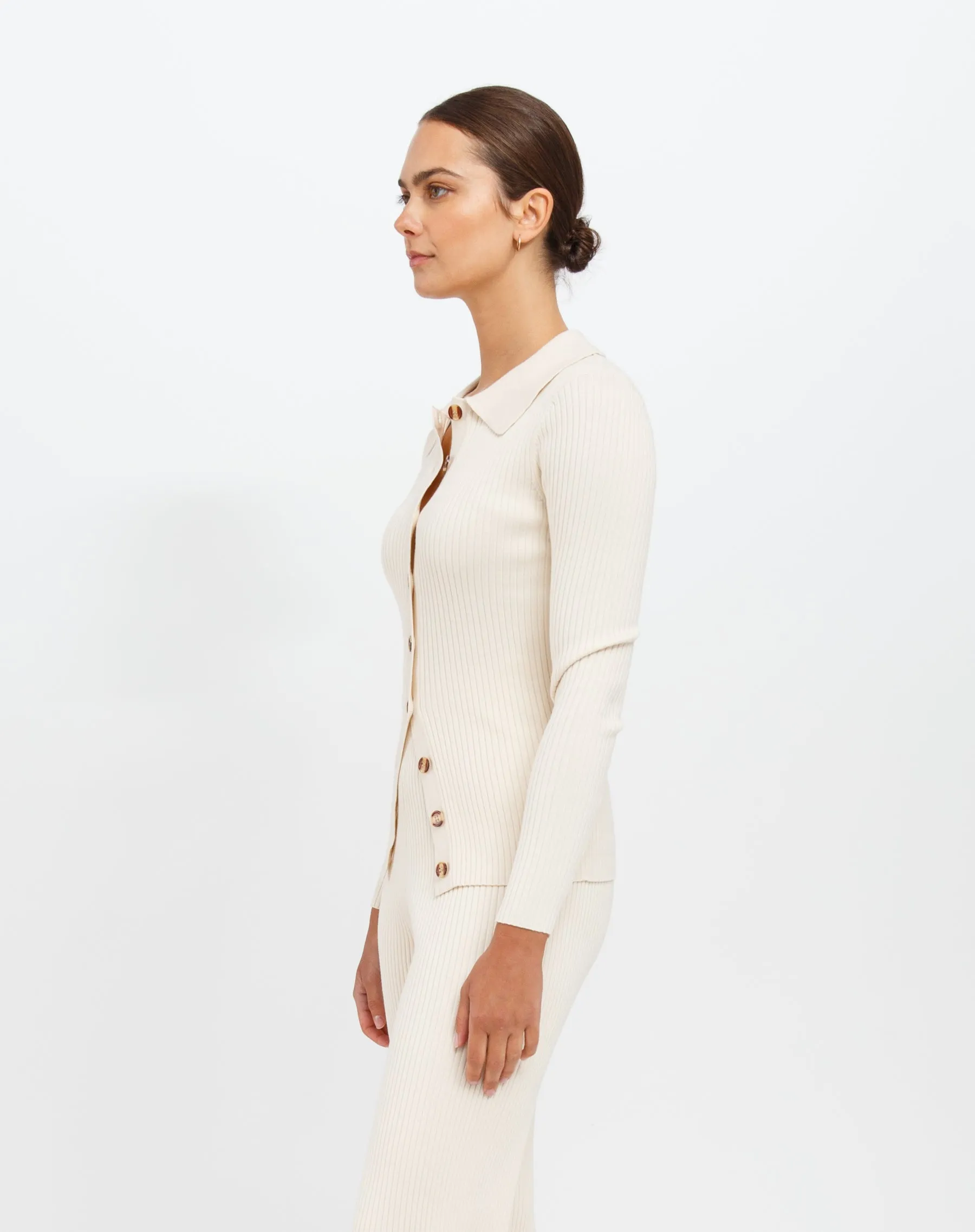 Christy Knit Button Up