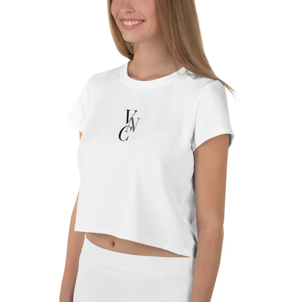 City Chic Crop Tee in Plain White