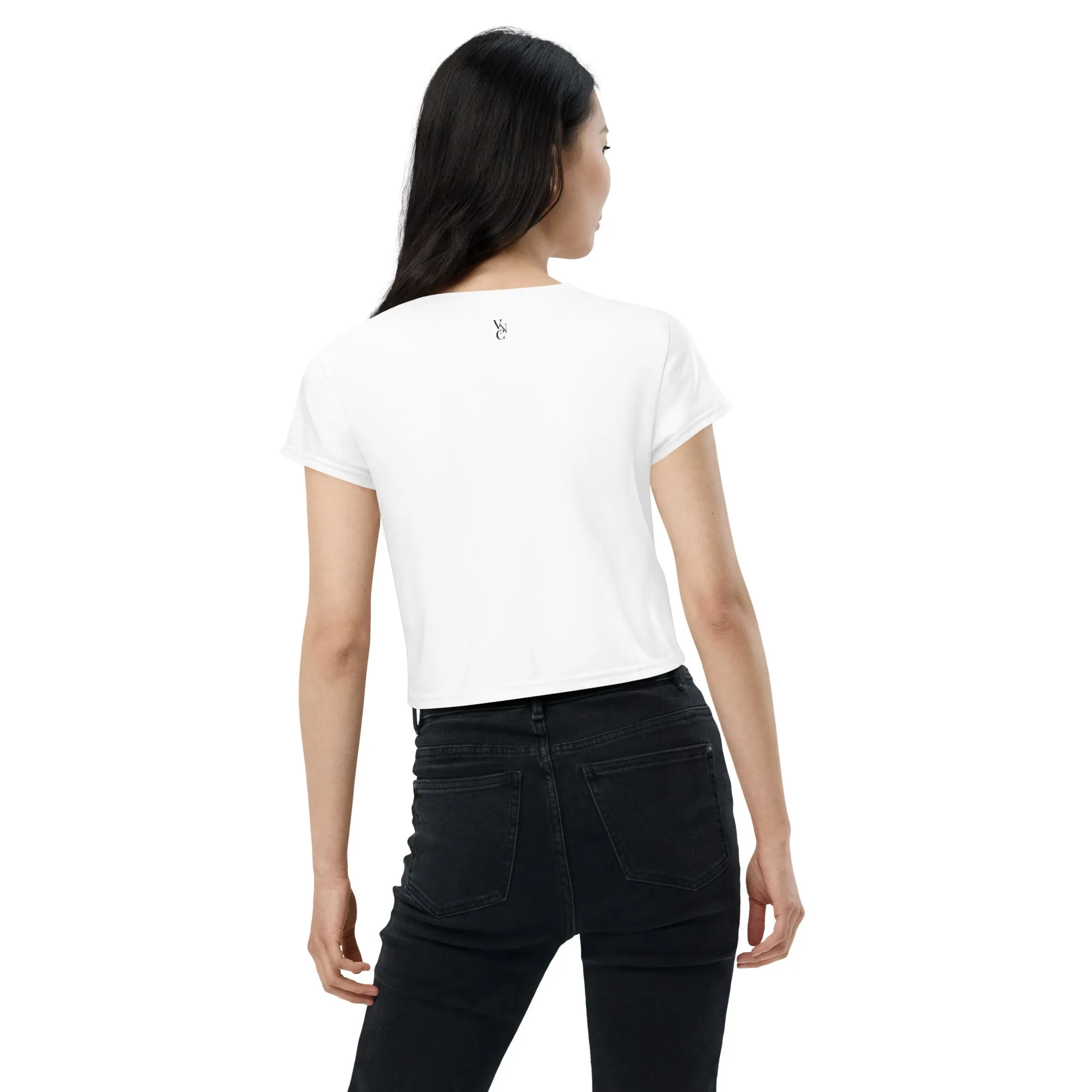 City Chic Crop Tee in Plain White