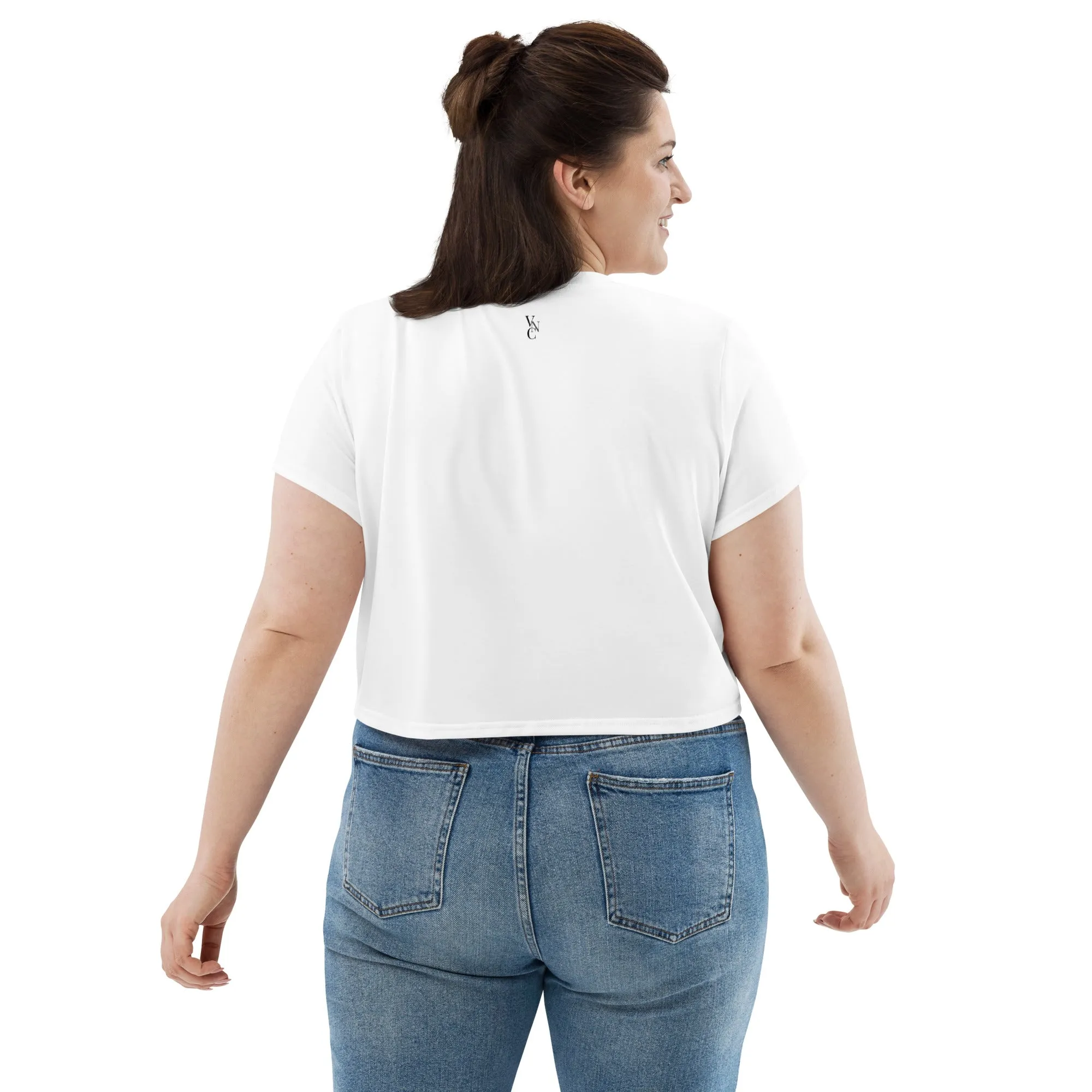 City Chic Crop Tee in Plain White
