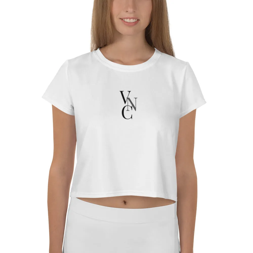 City Chic Crop Tee in Plain White