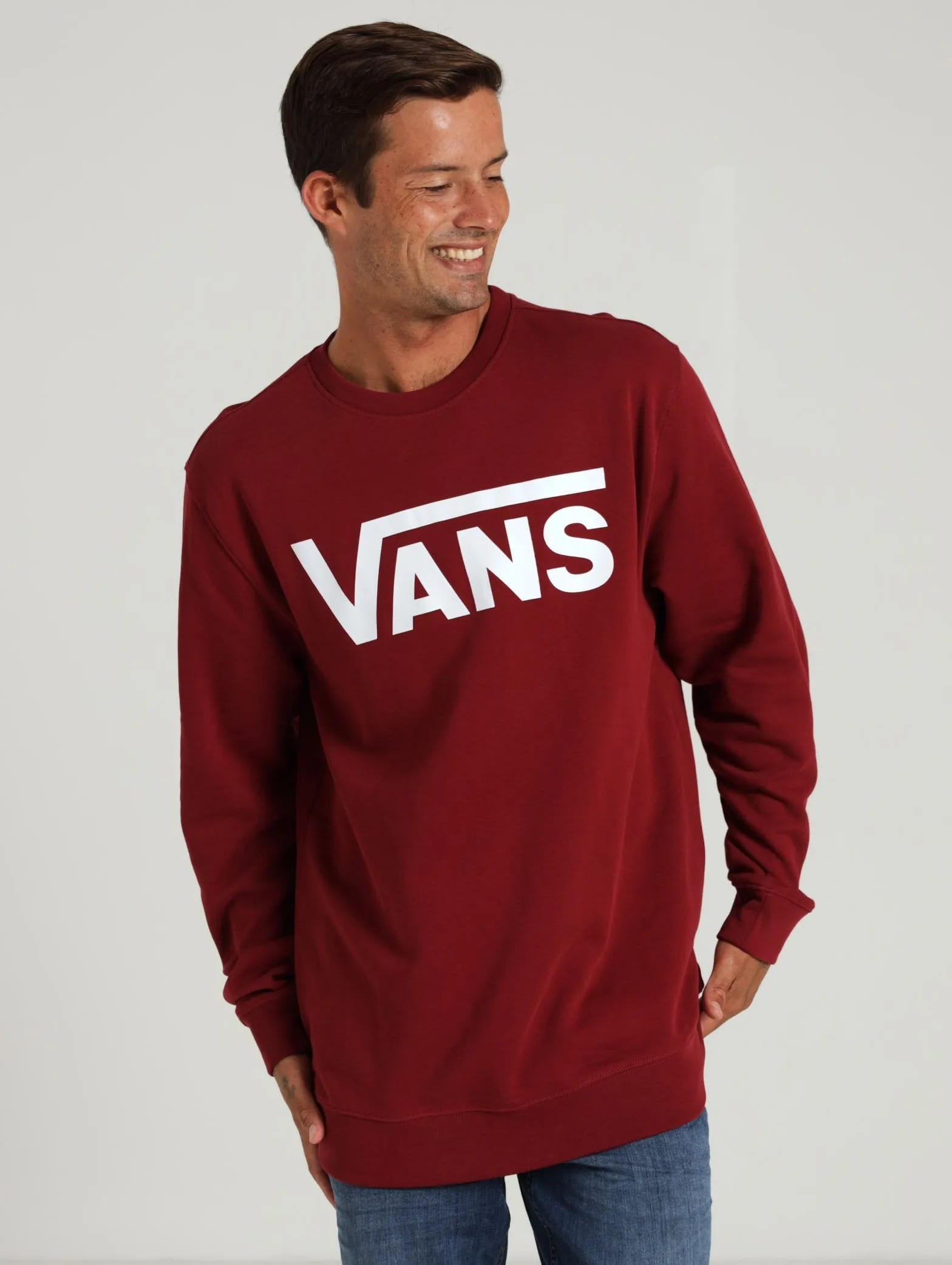 Classic Crew Pullover - Burgundy