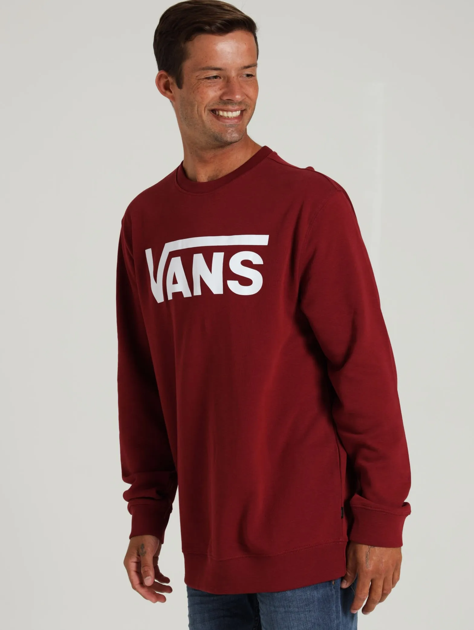 Classic Crew Pullover - Burgundy