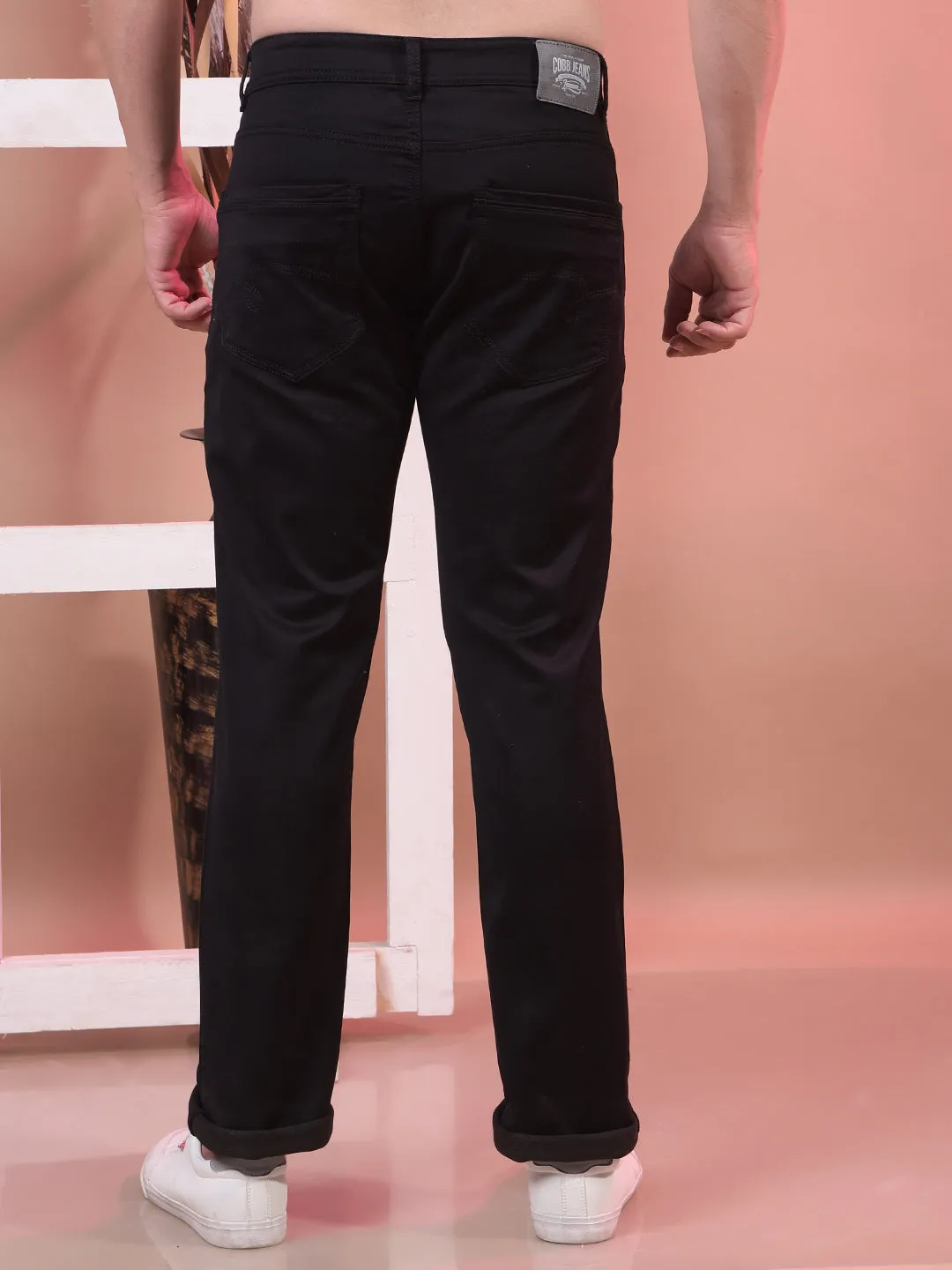 COBB BLACK STRAIGHT-FIT PREMIUM JEANS