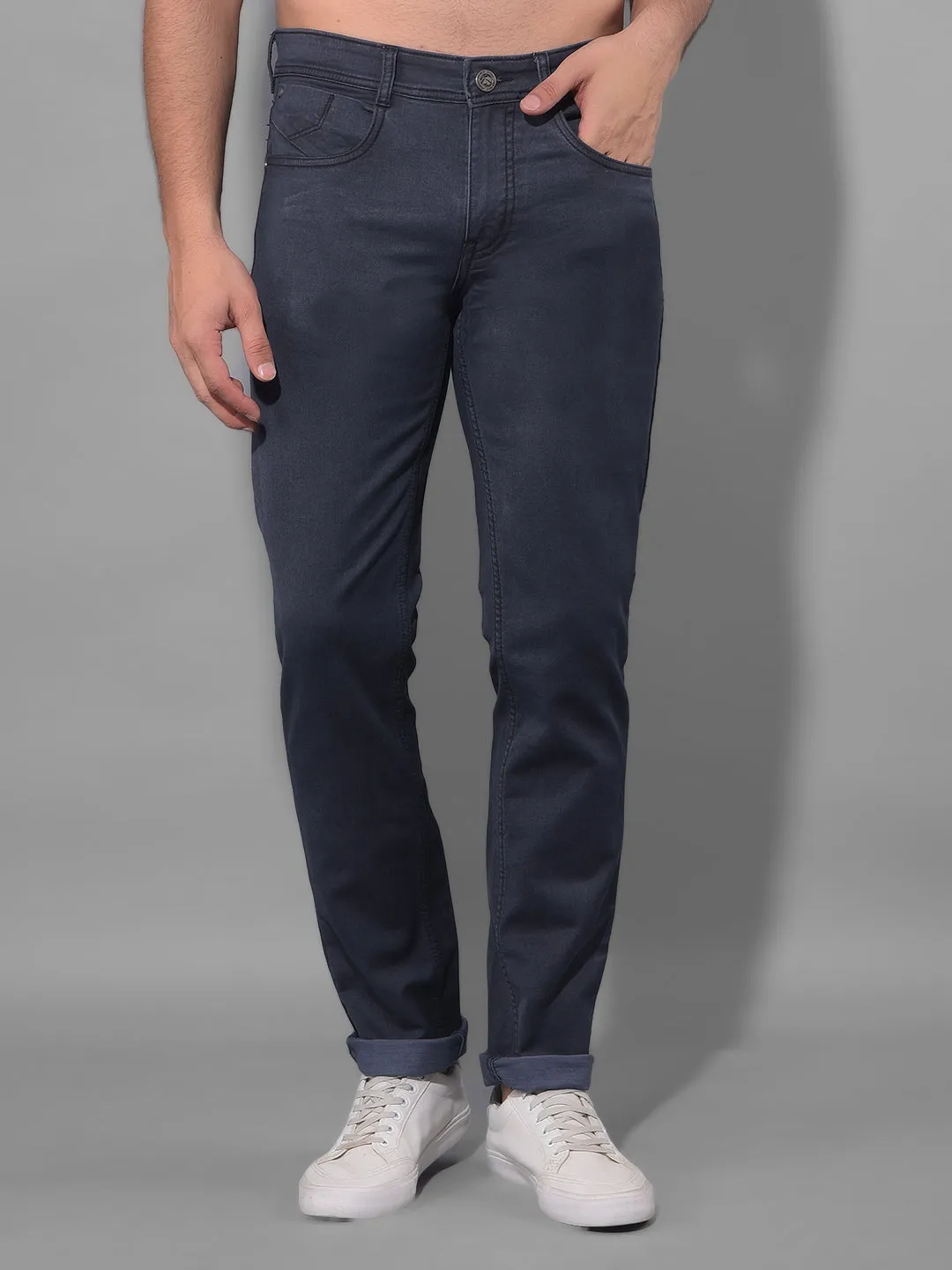COBB Dark Grey Narrow Fit Premium Jeans