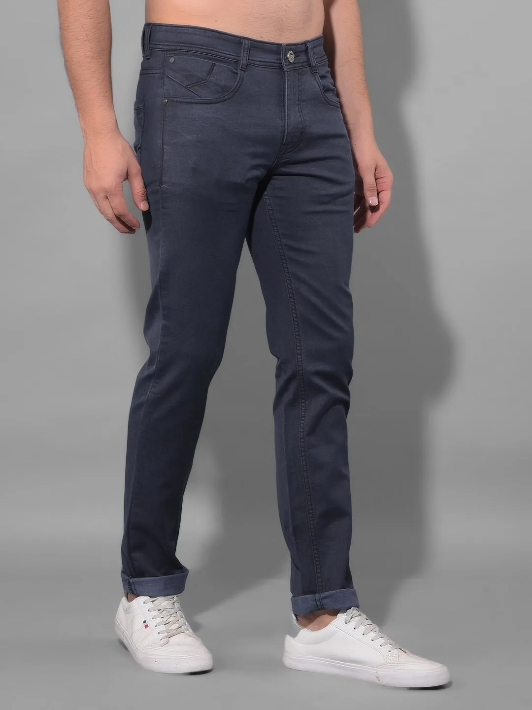 COBB Dark Grey Narrow Fit Premium Jeans