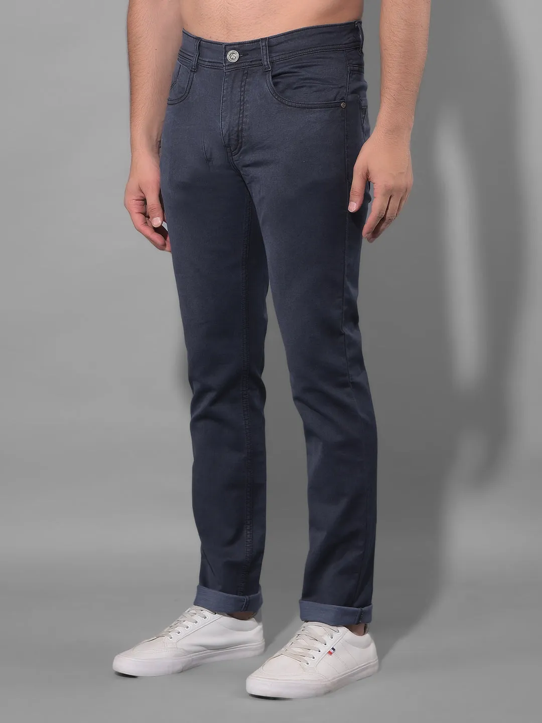 COBB Dark Grey Narrow Fit Premium Jeans