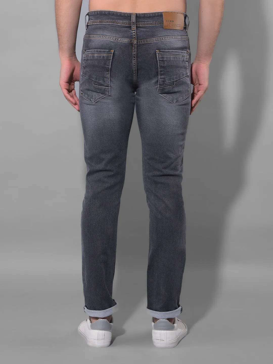 COBB Mid-Grey Narrow Fit Premium Jeans