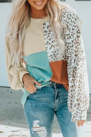 Color Block Leopard