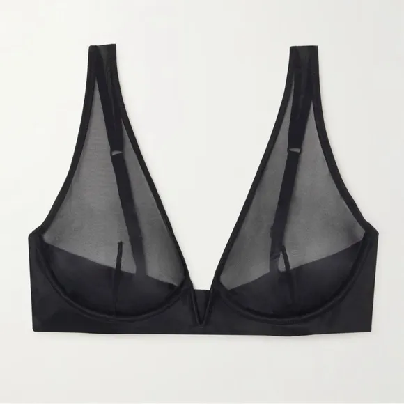 Commando Chic Mesh Plunge Underwire Soft Cup Bra