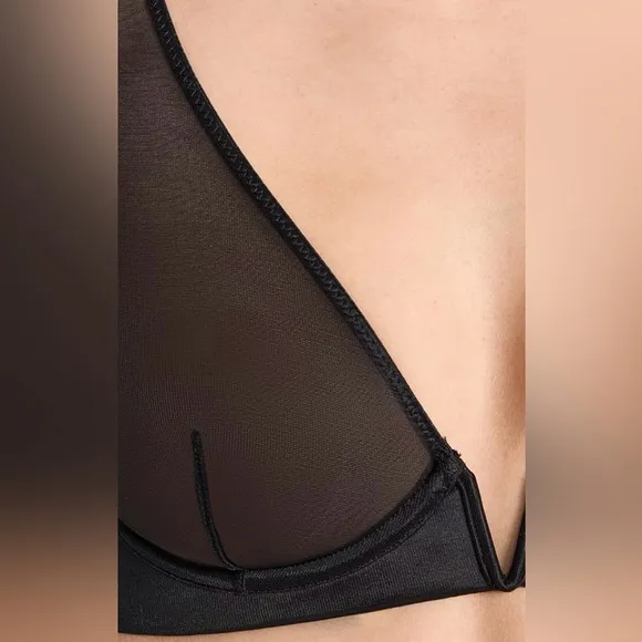 Commando Chic Mesh Plunge Underwire Soft Cup Bra