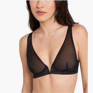 Commando Chic Mesh Plunge Underwire Soft Cup Bra