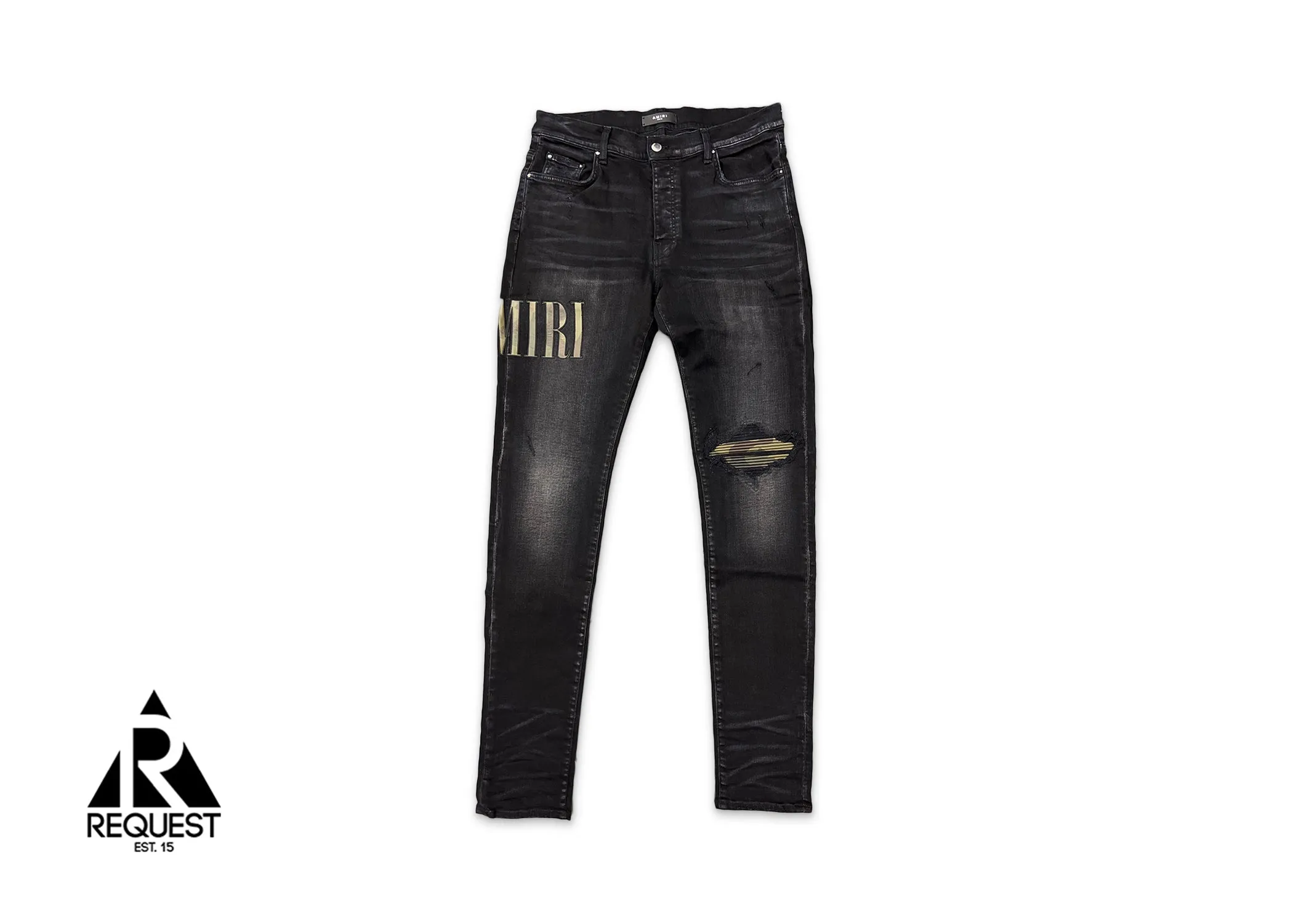 Core Applique "Aged Black" Jeans