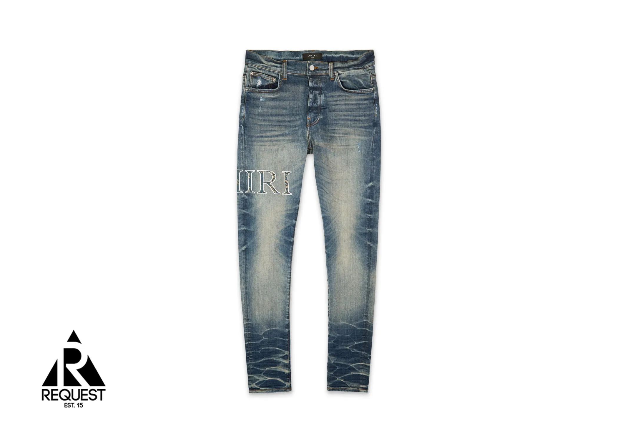 Core Logo-Patch Skinny Jeans "Light Blue"