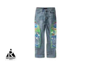 Cowboy Embroidered Denim "Sky"