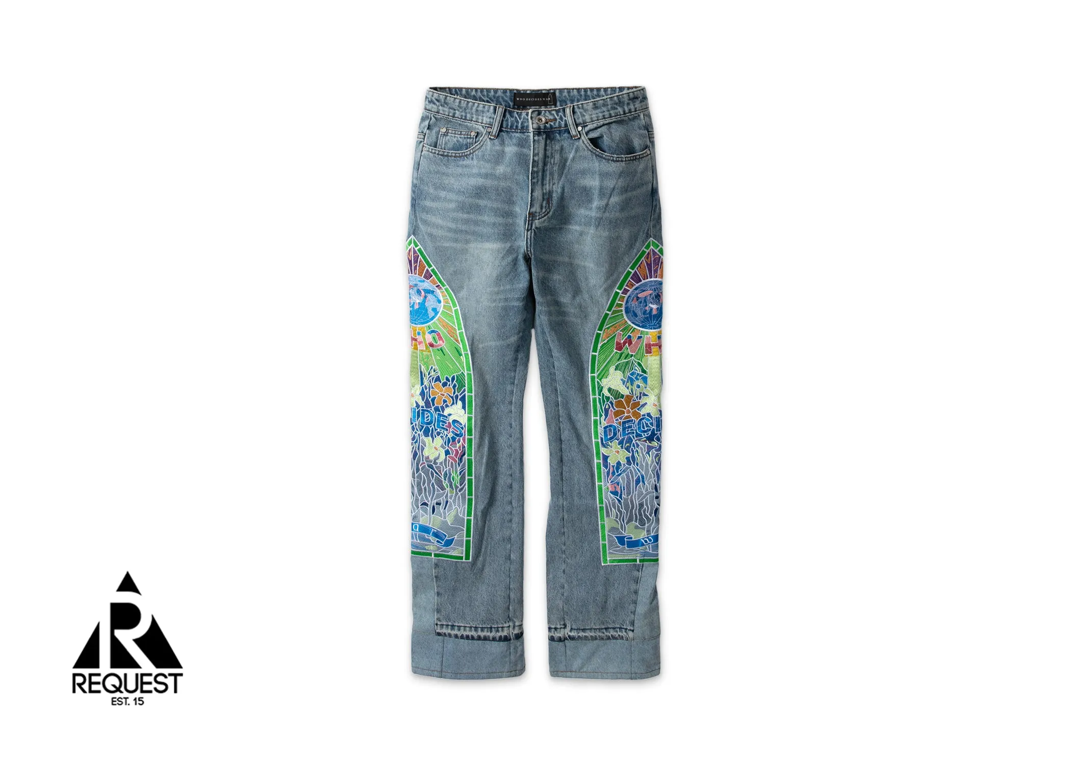 Cowboy Embroidered Denim "Sky"