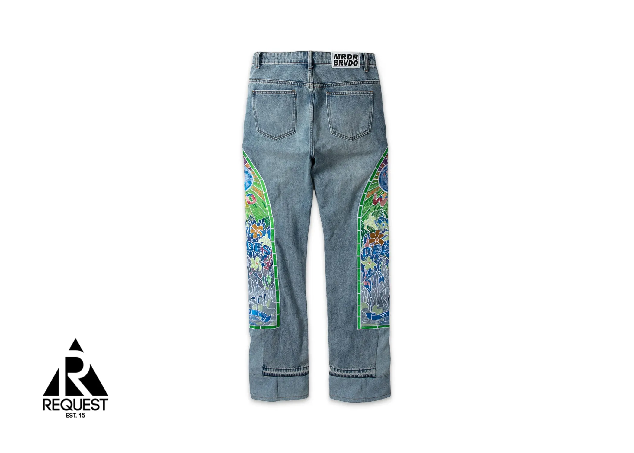 Cowboy Embroidered Denim "Sky"