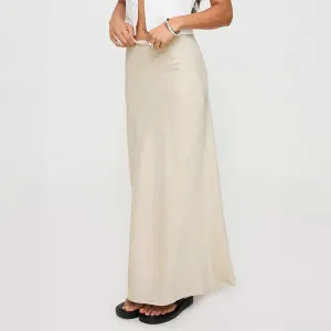 Cream Maxi Aline Skirt