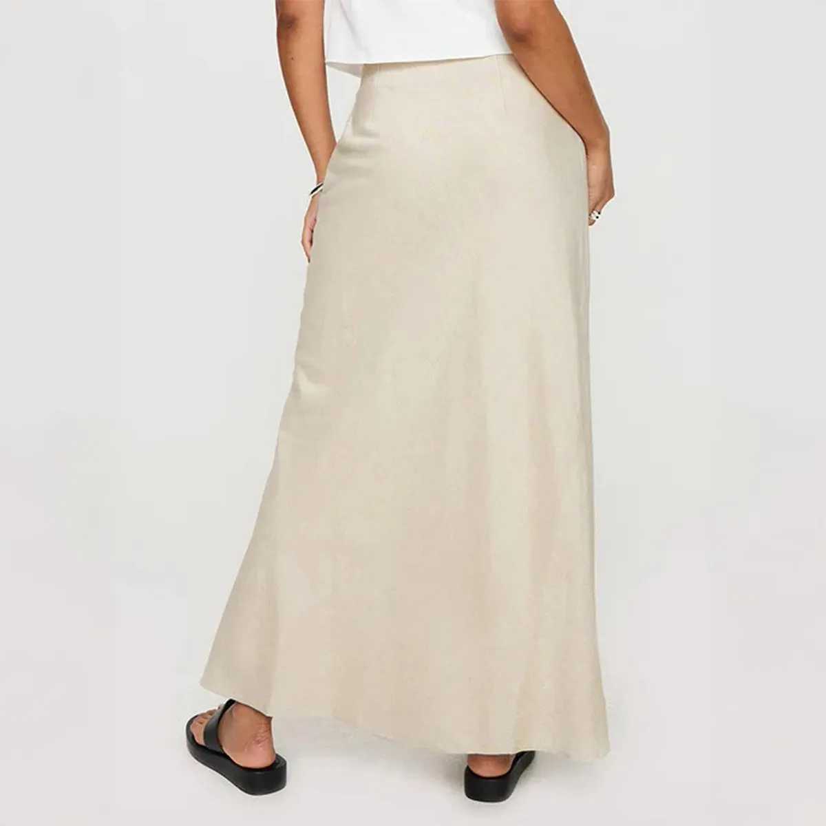 Cream Maxi Aline Skirt