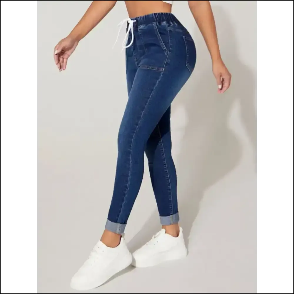 Cropped Chaos: Needful Things’ Chic Drawstring Jeans - Comfort Meets Quirk! 🎉👖