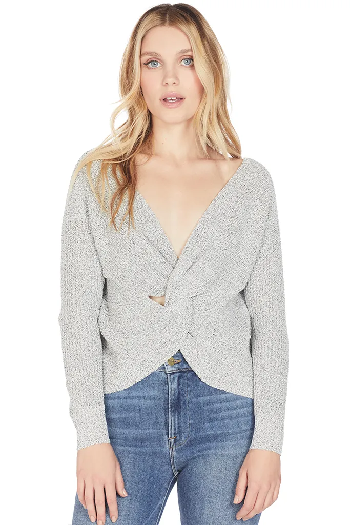 Crossover Sweater (Silvery Grey)