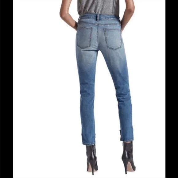 Current/Elliott Turnt Ankle Skinny Stiletto Studded Blue Keeling Jean Size: 28