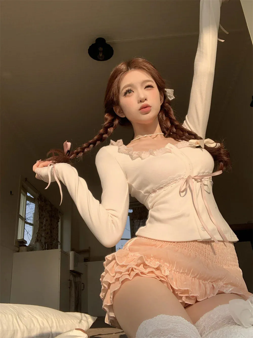 CUTE TOP   SKIRT TWO-PIECE SET  UB98089