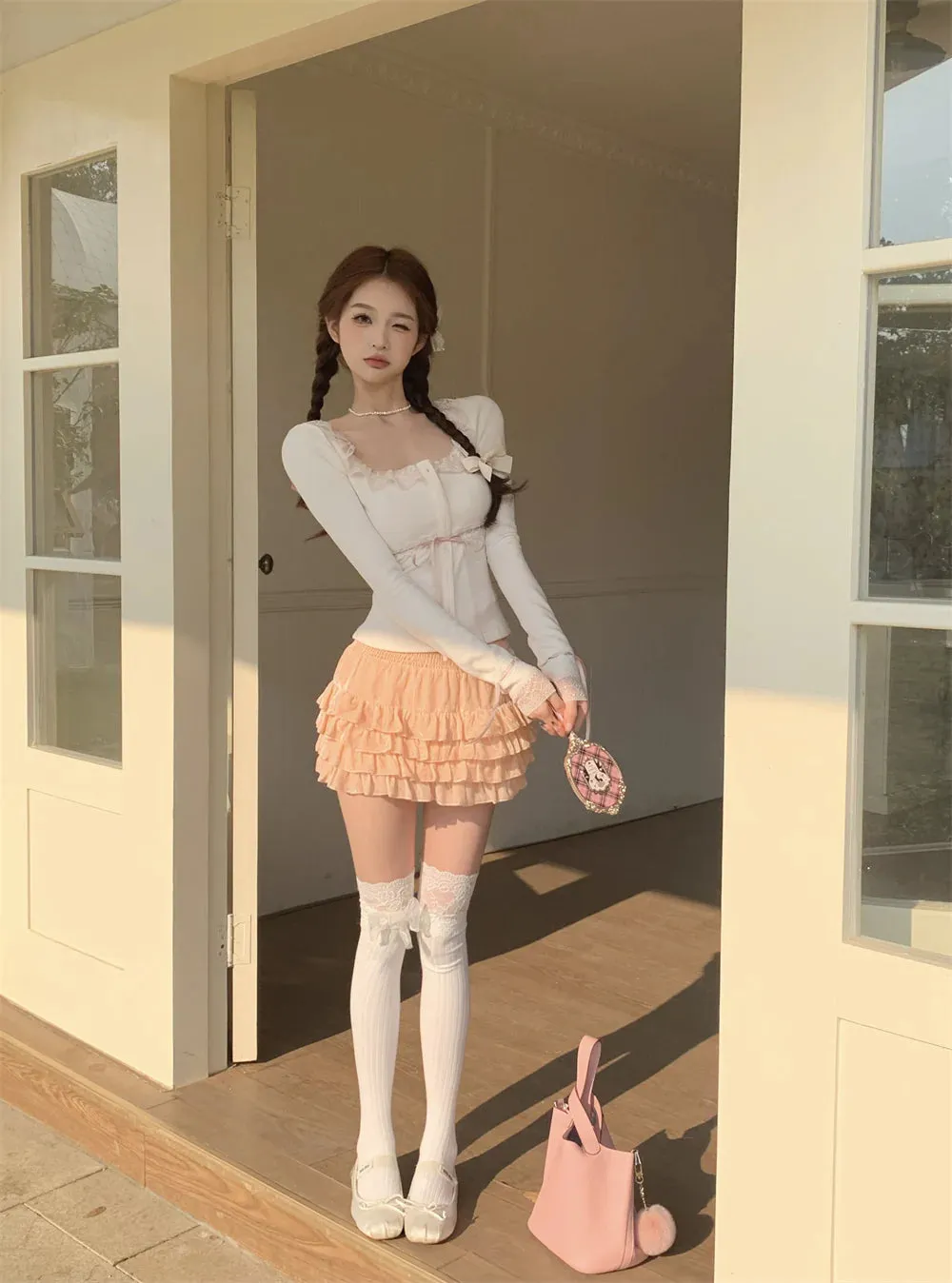 CUTE TOP   SKIRT TWO-PIECE SET  UB98089