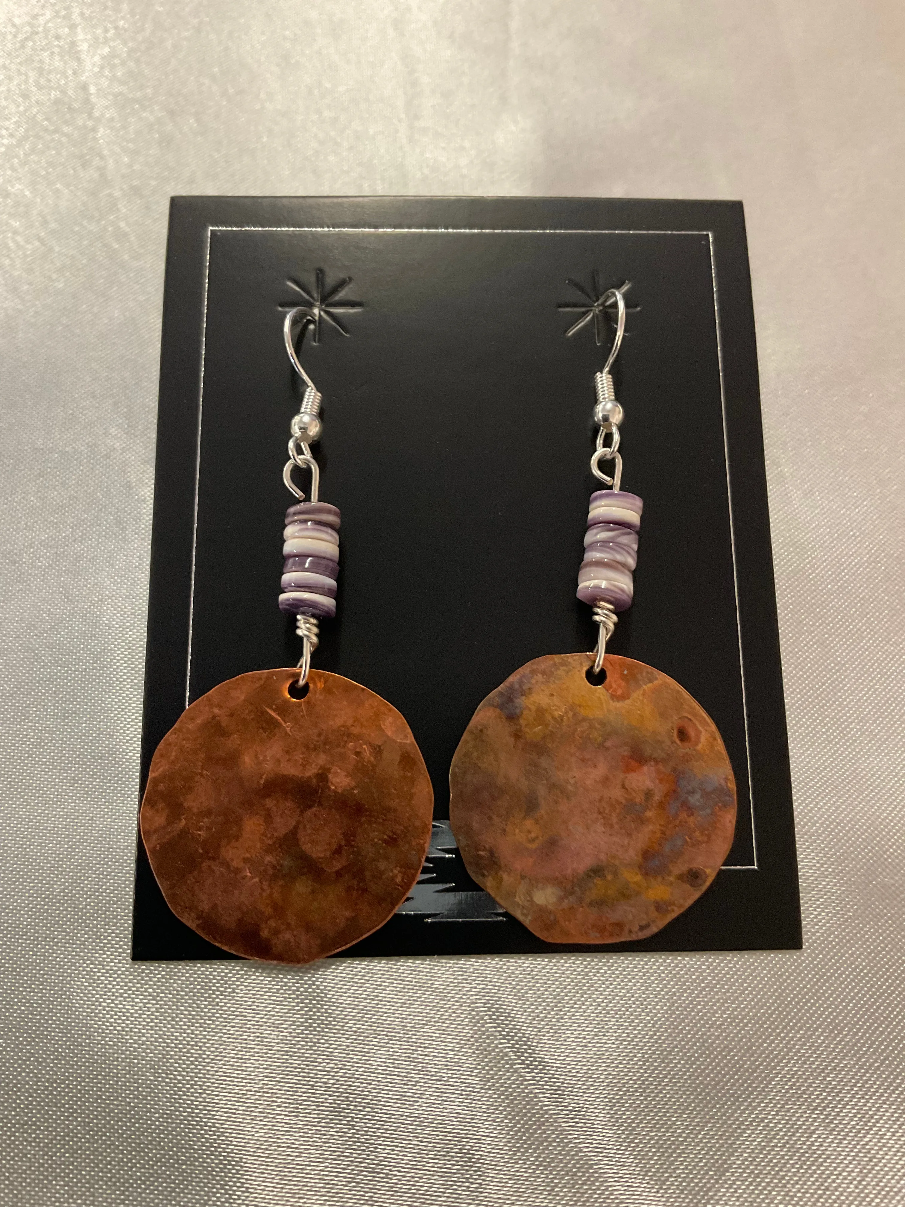 Dangle Earrings w/ Copper & Embellishments
