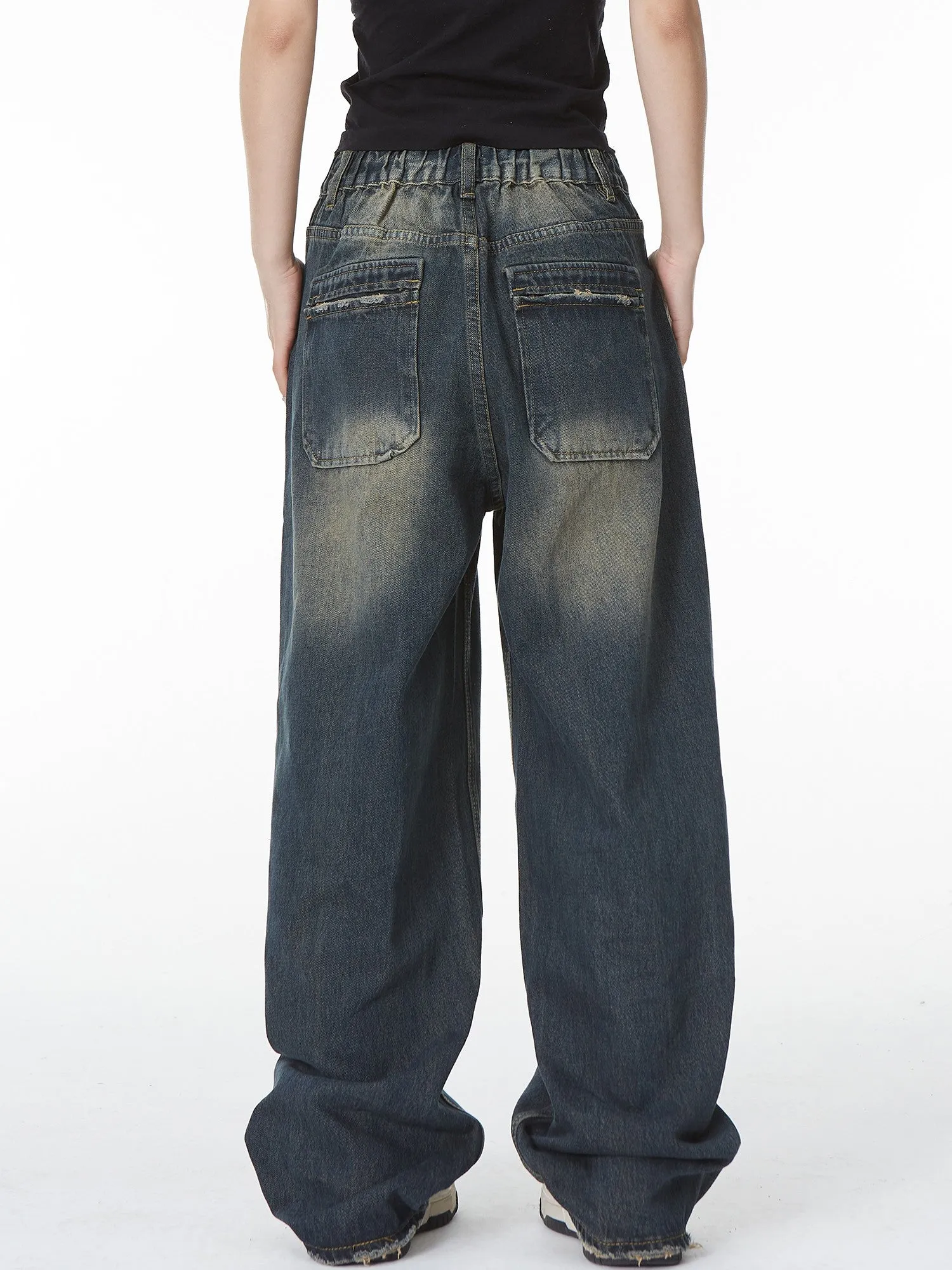 Dark Washed Baggy Jeans