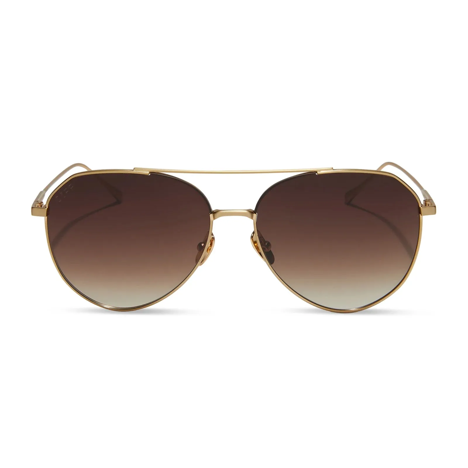 Dash - brushed gold coffee gradient sunglasses