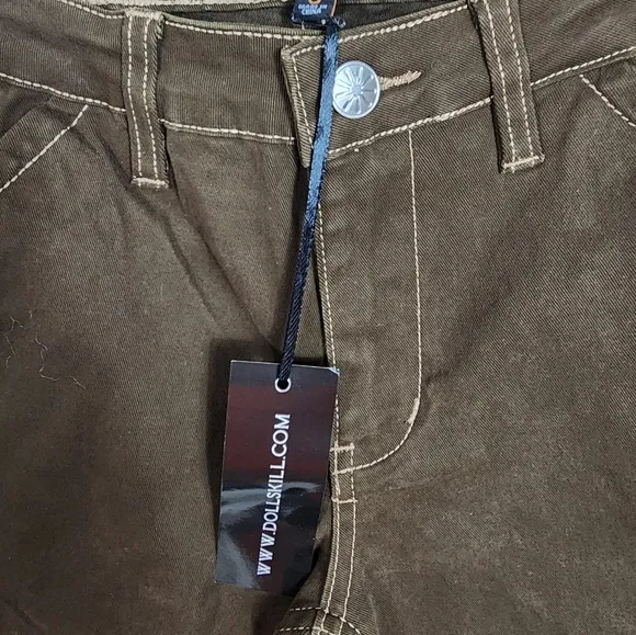 dELia*s / DOLLSKILL Brown Mid Rise Wide Leg Denim Jeans Size Small NWT