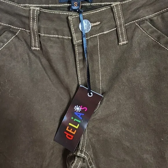 dELia*s / DOLLSKILL Brown Mid Rise Wide Leg Denim Jeans Size Small NWT