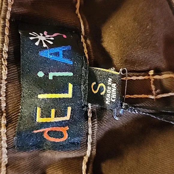dELia*s / DOLLSKILL Brown Mid Rise Wide Leg Denim Jeans Size Small NWT