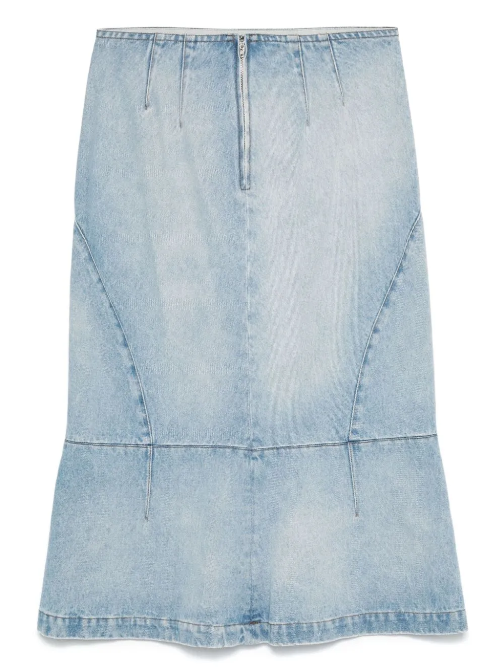 Denim midi skirt