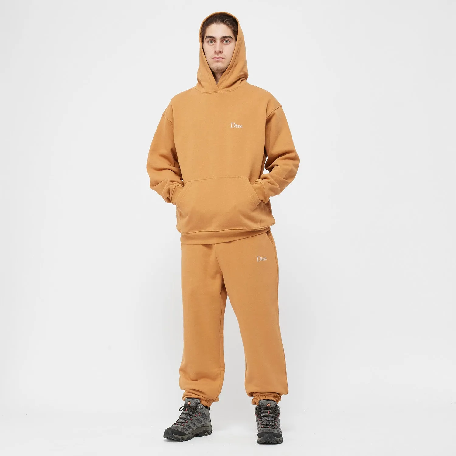 Dime Men Classic Small Logo Hoodie Almond