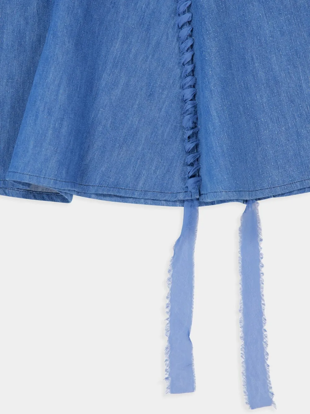 Dion Light Blue Denim Maxi Skirt