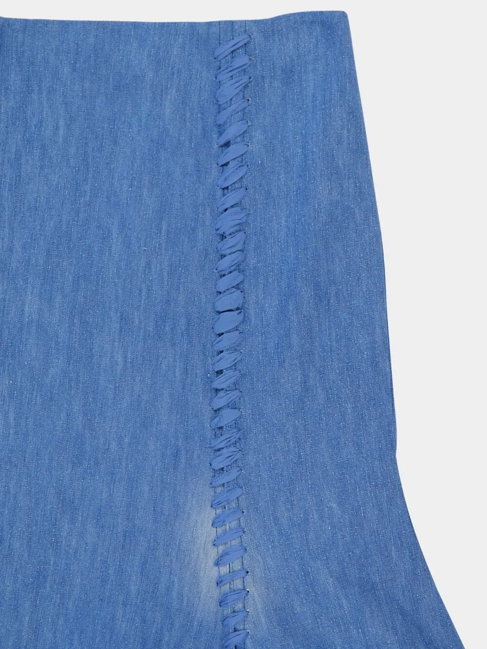 Dion Light Blue Denim Maxi Skirt