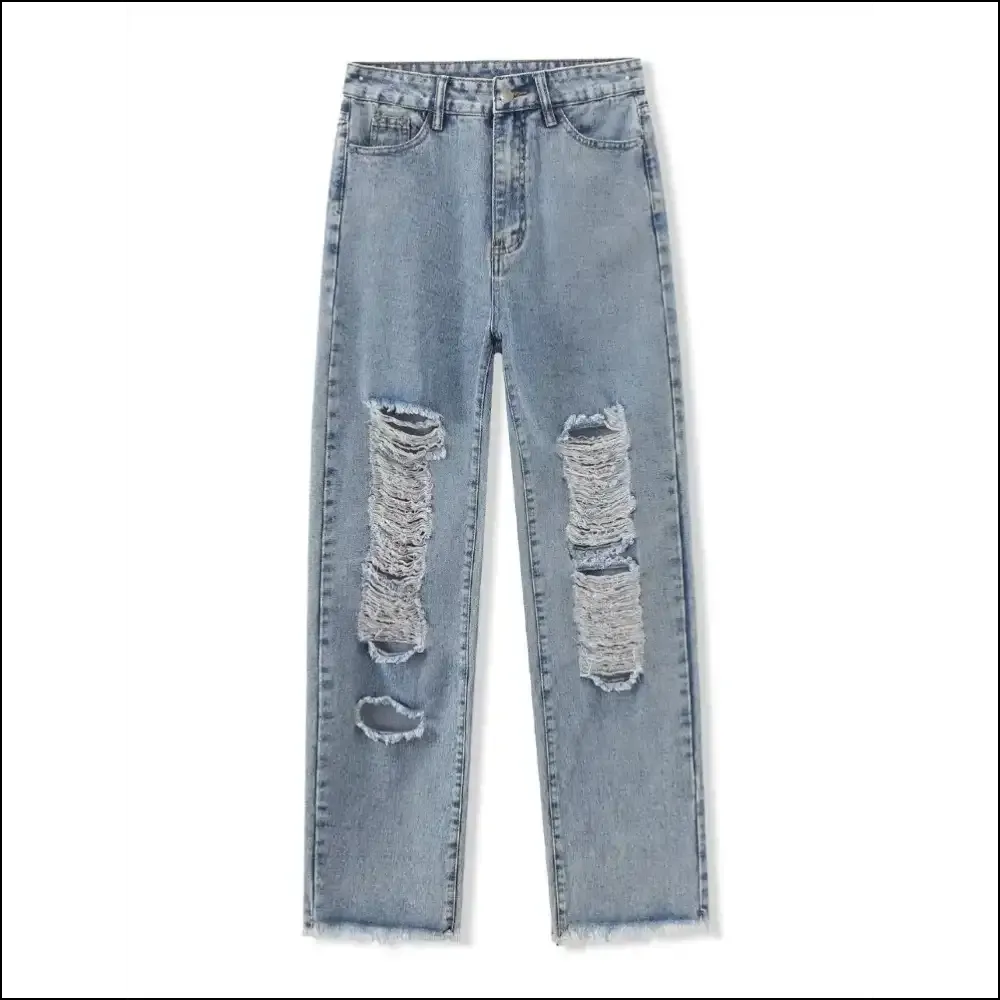 Distressed Raw Hem Jeans: Because Life's too Short for Boring Pants! 😂👖