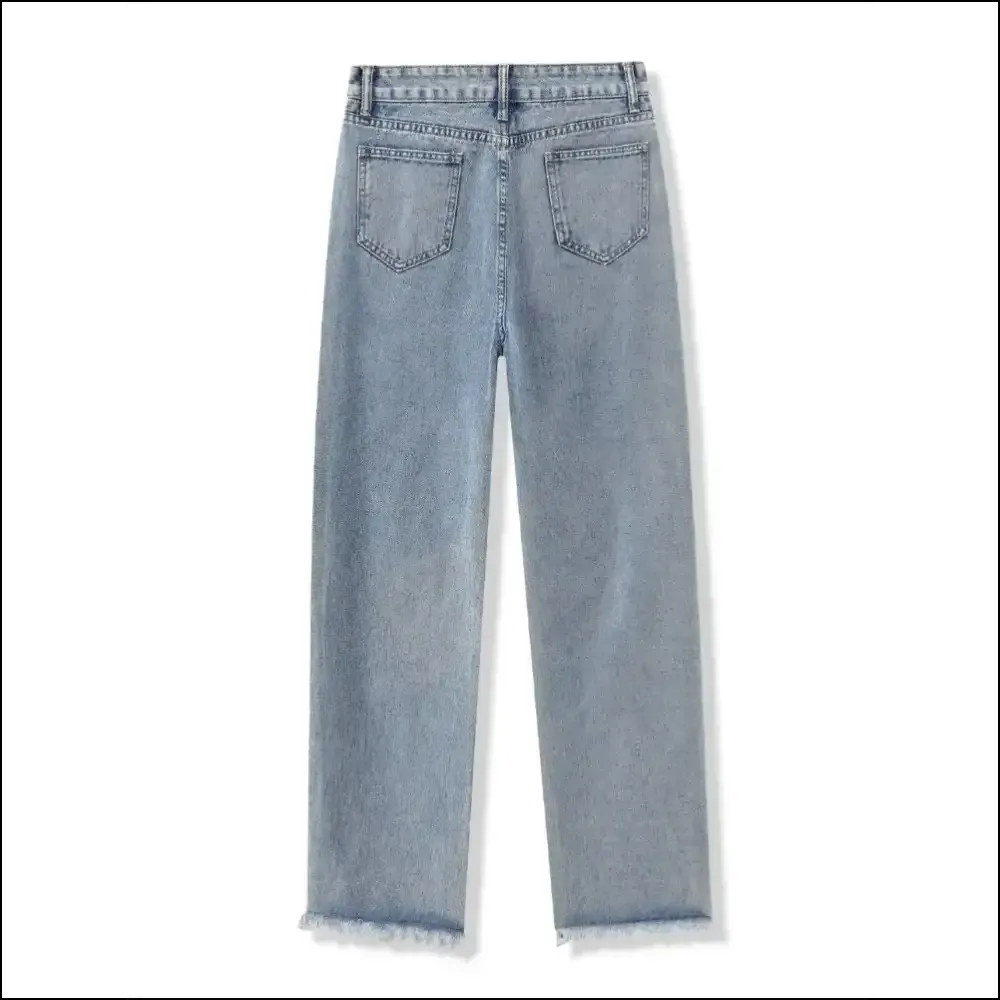 Distressed Raw Hem Jeans: Because Life's too Short for Boring Pants! 😂👖