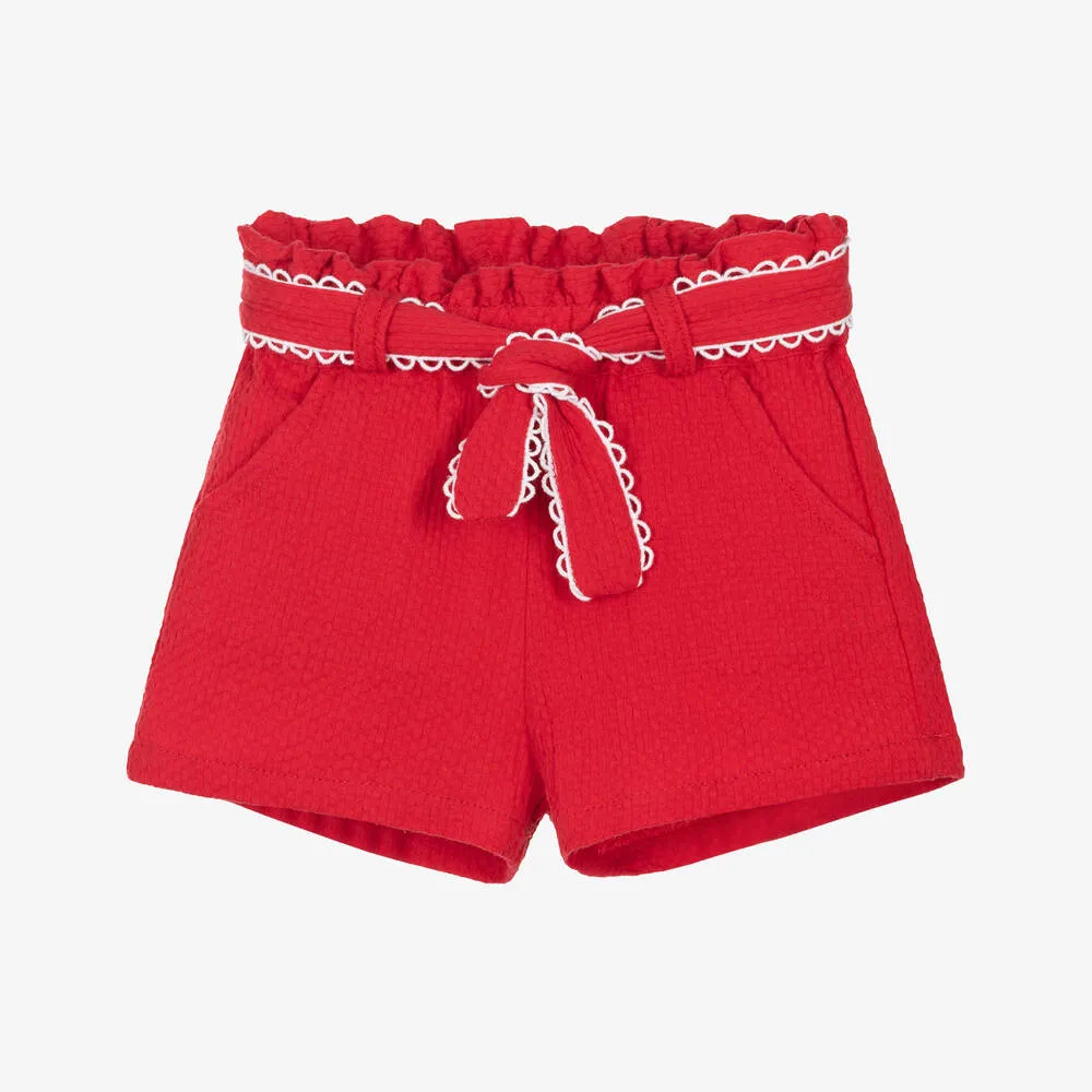 DK301 Girls' Red Shorts