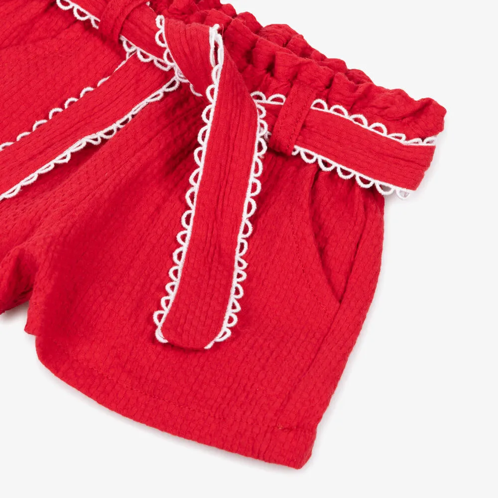 DK301 Girls' Red Shorts