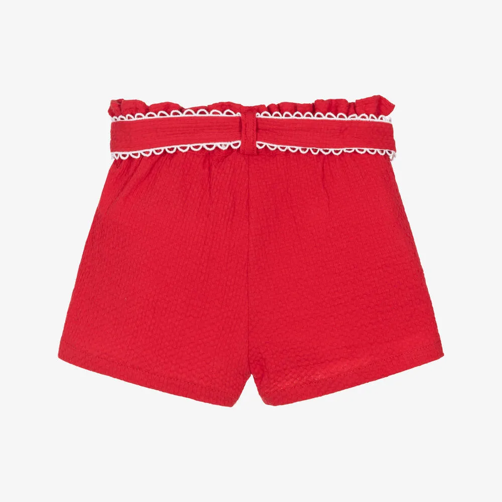 DK301 Girls' Red Shorts