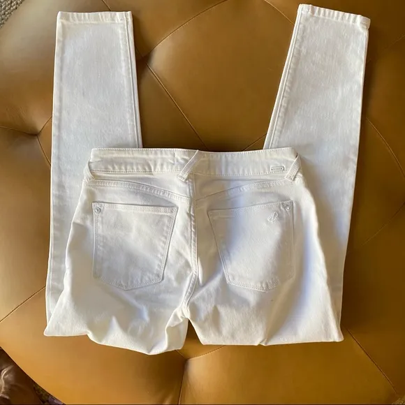 DL1961 Amanda Petite Smart Denim White Jeans Stretch Ankle Porcelain Sz 26 NWT